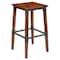 Flash Furniture Rustic Antique Walnut Industrial Wood Dining Backless Barstool, PK4 4-XU-DG-W0247B-GG - alternate 3